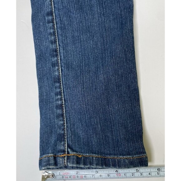Frankie B Women’s Skinny Jeans Studded Back Pockets low rise 28x30 Blue Y2K - Picture 7 of 7
